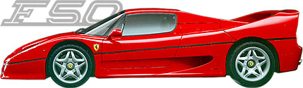 Ferrari F50 de côté